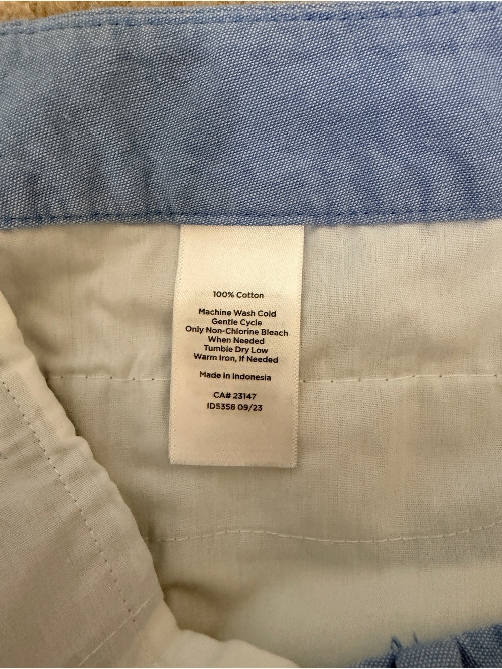 Talbots Light Blue Cotton Ankle Crop Pants Women’s Size 14 25” Inseam - Picture 6 of 9